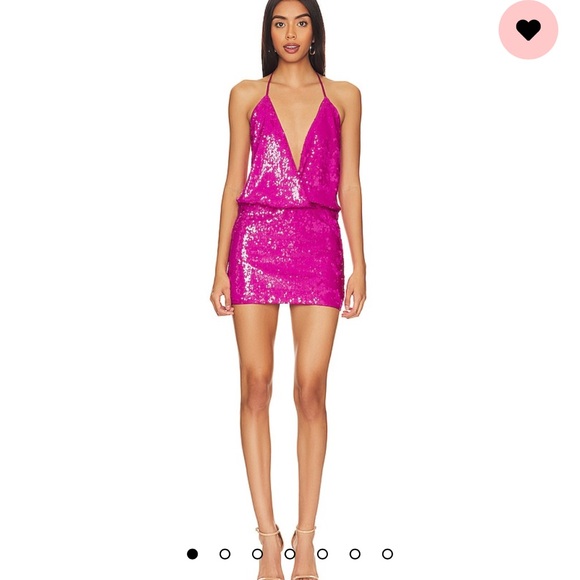 Malia Mini Dress in Hot Pink MAJORELLE - Picture 1 of 4